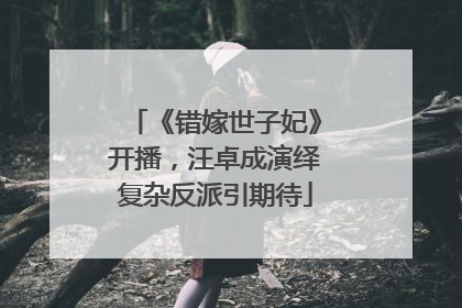 《错嫁世子妃》开播，汪卓成演绎复杂反派引期待