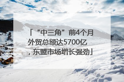 “中三角”前4个月外贸总额达5700亿，东盟市场增长强劲