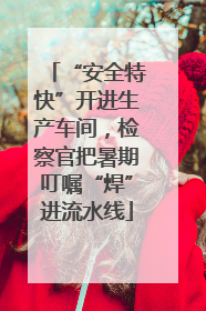 “安全特快”开进生产车间，检察官把暑期叮嘱“焊”进流水线