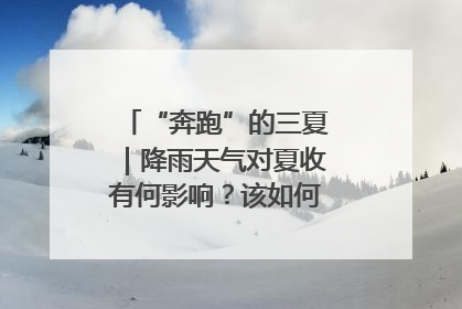 “奔跑”的三夏｜降雨天气对夏收有何影响？该如何防范？一文了解