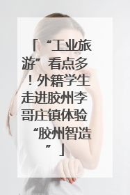 “工业旅游”看点多！外籍学生走进胶州李哥庄镇体验“胶州智造”