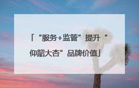 “服务+监管”提升“仰韶大杏”品牌价值