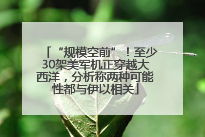 “规模空前”！至少30架美军机正穿越大西洋，分析称两种可能性都与伊以相关