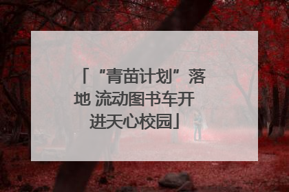 “青苗计划”落地 流动图书车开进天心校园