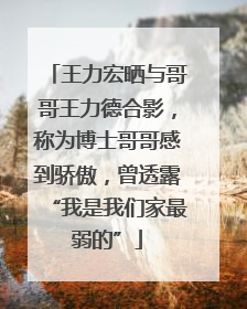 王力宏晒与哥哥王力德合影，称为博士哥哥感到骄傲，曾透露“我是我们家最弱的”
