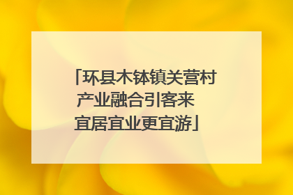 环县木钵镇关营村 产业融合引客来 宜居宜业更宜游