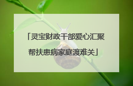 灵宝财政干部爱心汇聚 帮扶患病家庭渡难关