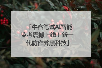 牛客笔试AI智能监考震撼上线！新一代防作弊黑科技