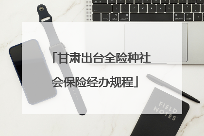 甘肃出台全险种社会保险经办规程