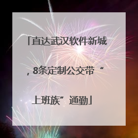 直达武汉软件新城，8条定制公交带“上班族”通勤