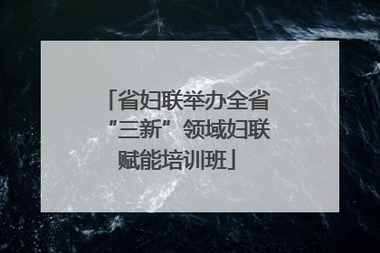 省妇联举办全省“三新”领域妇联赋能培训班