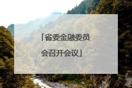 省委金融委员会召开会议