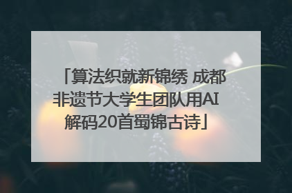 算法织就新锦绣 成都非遗节大学生团队用AI解码20首蜀锦古诗