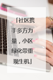社区携手多方力量，小区绿化带重现生机