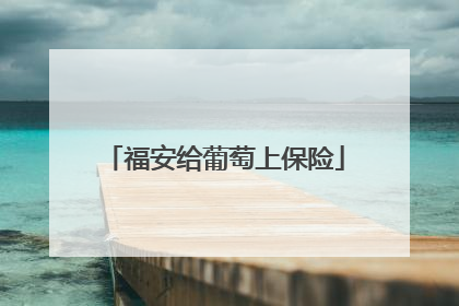 福安给葡萄上保险