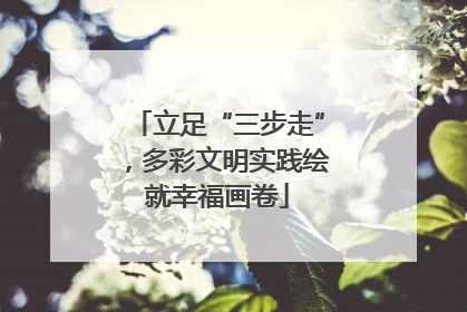 立足“三步走”，多彩文明实践绘就幸福画卷