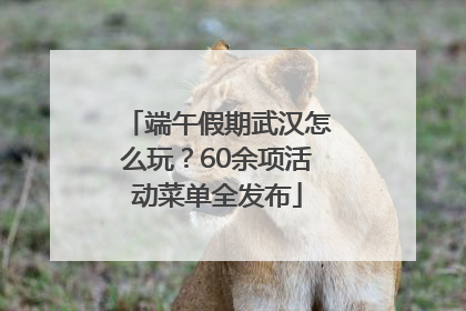 端午假期武汉怎么玩？60余项活动菜单全发布