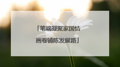 笔端凝聚家国情  画卷铺陈发展路
