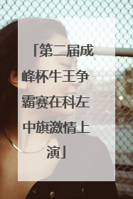 第二届成峰杯牛王争霸赛在科左中旗激情上演
