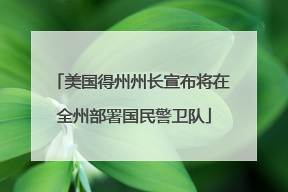 美国得州州长宣布将在全州部署国民警卫队