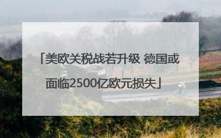 美欧关税战若升级 德国或面临2500亿欧元损失