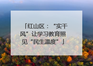 红山区：“实干风”让学习教育照见“民生温度”
