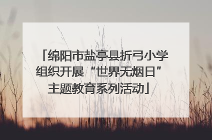 绵阳市盐亭县折弓小学组织开展“世界无烟日”主题教育系列活动