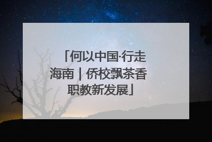 何以中国·行走海南｜侨校飘茶香 职教新发展