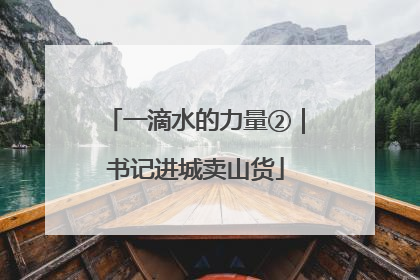 一滴水的力量②｜书记进城卖山货