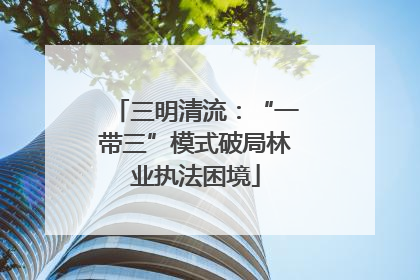 三明清流：“一带三”模式破局林业执法困境