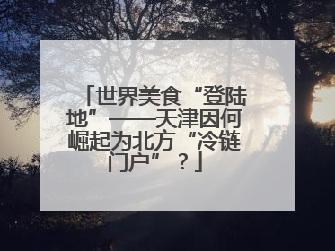 世界美食“登陆地”——天津因何崛起为北方“冷链门户”？
