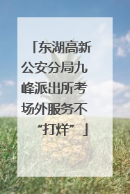 东湖高新公安分局九峰派出所考场外服务不“打烊”
