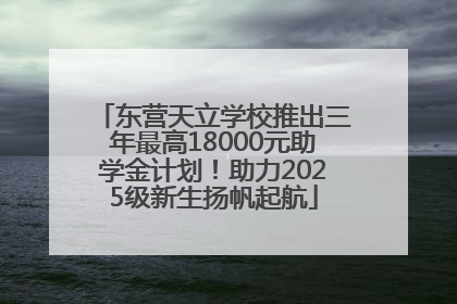 东营天立学校推出三年最高18000元助学金计划！助力2025级新生扬帆起航