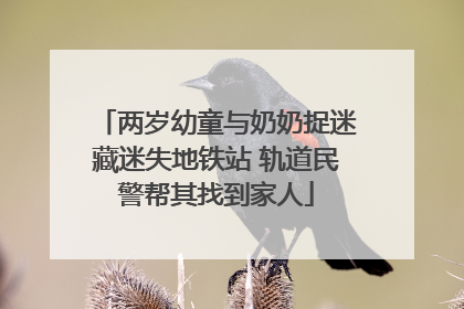 两岁幼童与奶奶捉迷藏迷失地铁站 轨道民警帮其找到家人