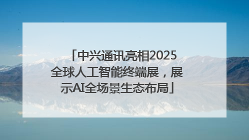中兴通讯亮相2025全球人工智能终端展，展示AI全场景生态布局