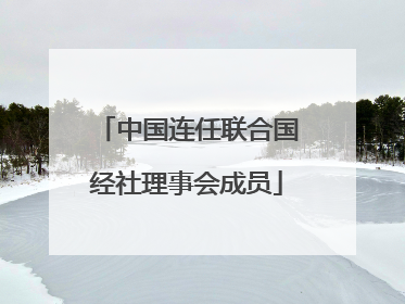 中国连任联合国经社理事会成员