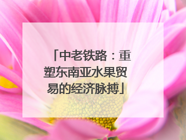 中老铁路：重塑东南亚水果贸易的经济脉搏