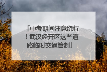 中考期间注意绕行！武汉经开区这些道路临时交通管制