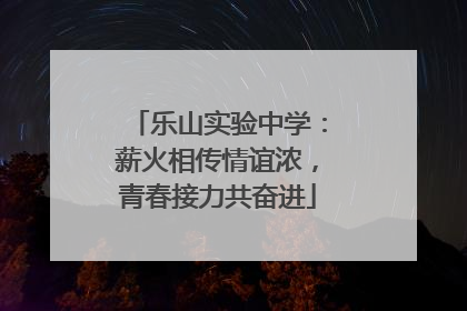 乐山实验中学：薪火相传情谊浓，青春接力共奋进