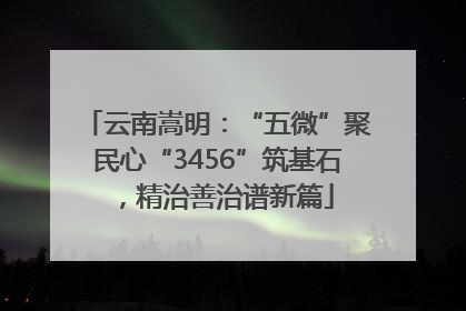 云南嵩明：“五微”聚民心“3456”筑基石，精治善治谱新篇