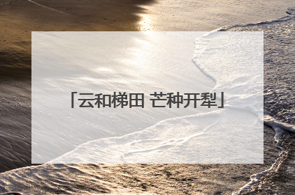 云和梯田 芒种开犁