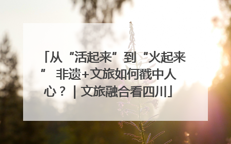 从“活起来”到“火起来” 非遗+文旅如何戳中人心？｜文旅融合看四川