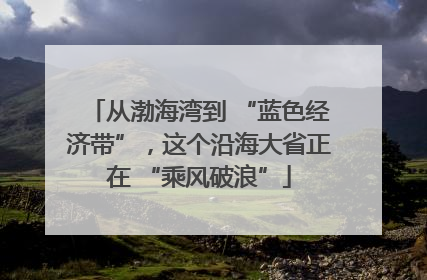从渤海湾到 “蓝色经济带”，这个沿海大省正在 “乘风破浪”