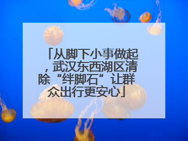 从脚下小事做起，武汉东西湖区清除“绊脚石”让群众出行更安心