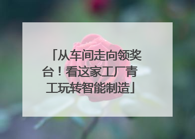 从车间走向领奖台！看这家工厂青工玩转智能制造