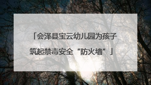 会泽县宝云幼儿园为孩子筑起禁毒安全“防火墙”