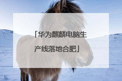 华为麒麟电脑生产线落地合肥