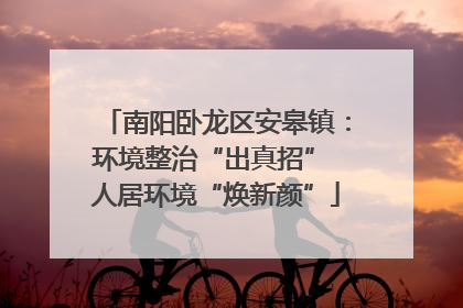 南阳卧龙区安皋镇：环境整治“出真招” 人居环境“焕新颜”
