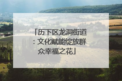 历下区龙洞街道：文化赋能绽放群众幸福之花