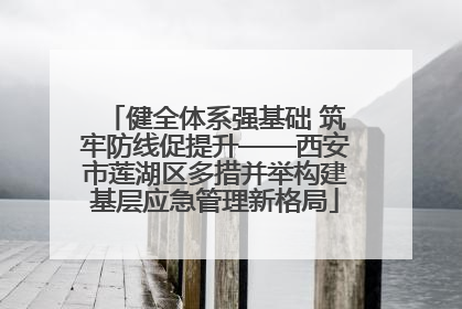 健全体系强基础 筑牢防线促提升——西安市莲湖区多措并举构建基层应急管理新格局